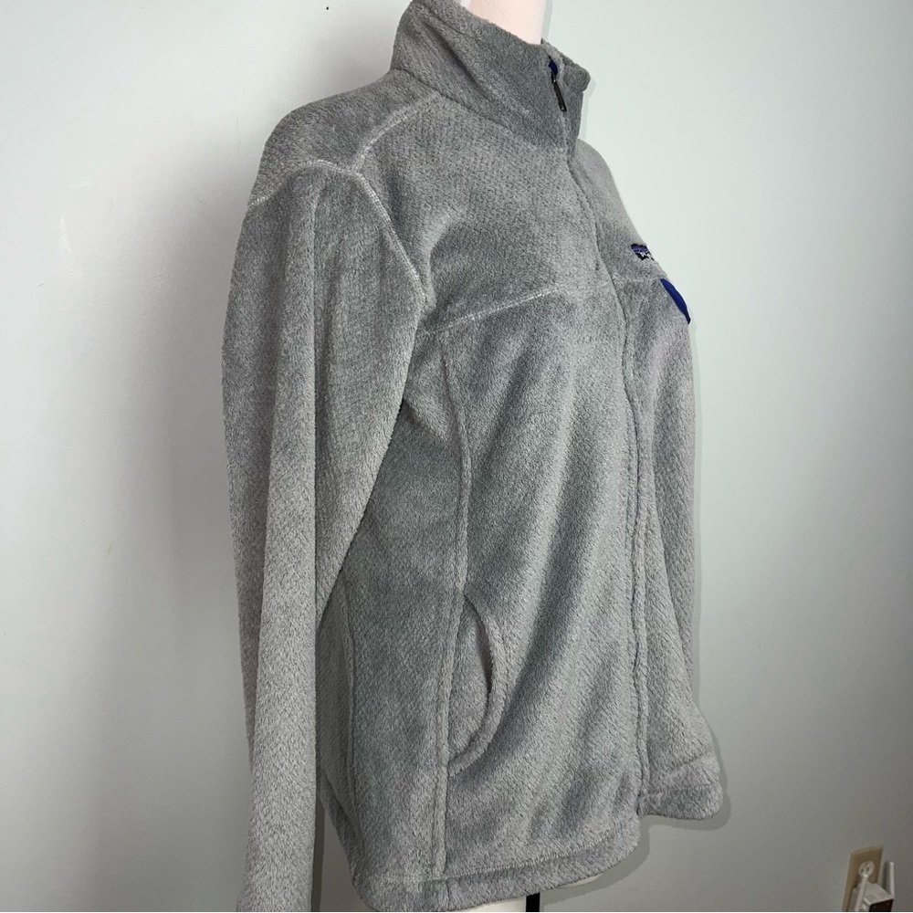 Patagonia Polartec Thermal Pro Full Zip Fleece Jacket Gray Blue Women’s XL - Picture 9 of 13